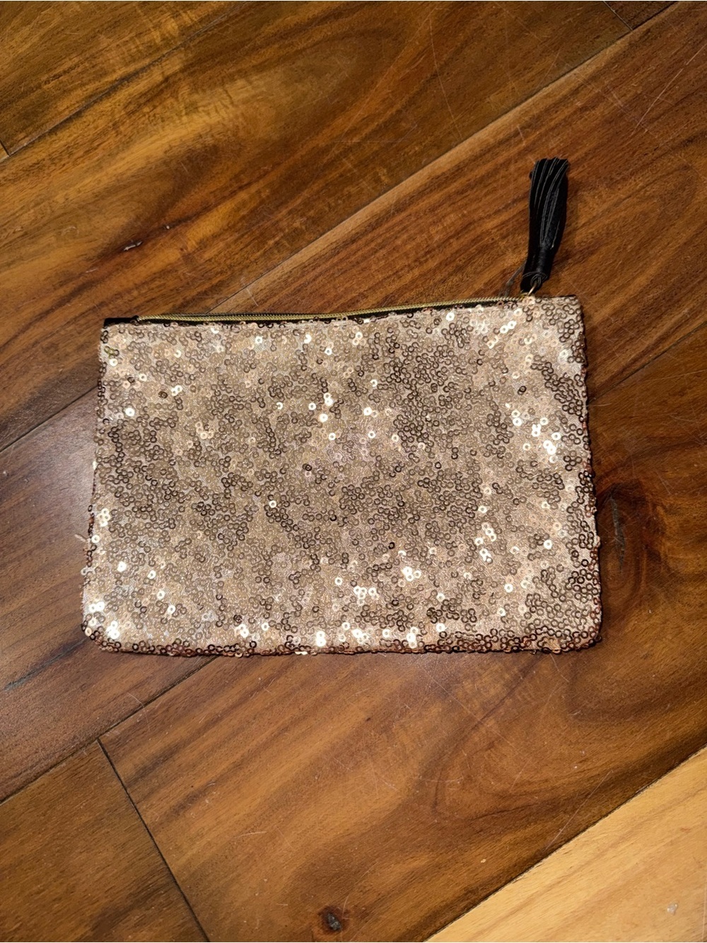 Ipsy 2018 Sequin Zip Glam Pouch in Rose Gold